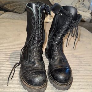 Rocky Men's Black Leather Lace-Up Boots